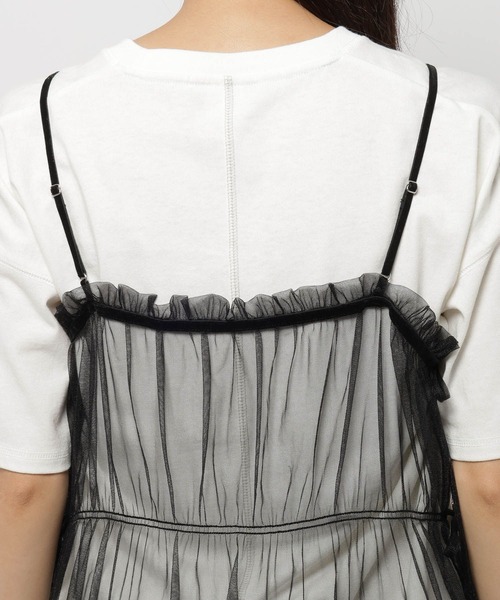 niko and...(ニコアンド)の「チュールサイドリボンワンピース(ワンピース・レディース・オフホワイト/ブラック・FREE)」の20枚目の写真