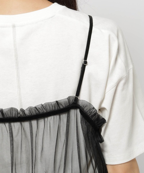 niko and...(ニコアンド)の「チュールサイドリボンワンピース(ワンピース・レディース・オフホワイト/ブラック・FREE)」の19枚目の写真
