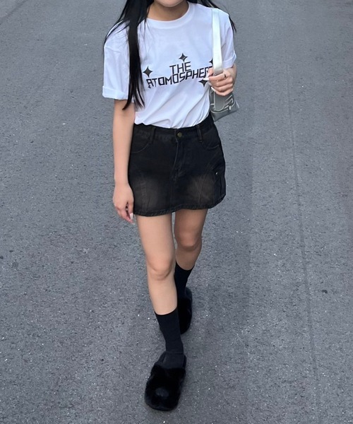 fiere(フィエール)の「フォント半袖Tシャツ(Tシャツ/カットソー・レディース・ホワイト・M/L)」の6枚目の写真