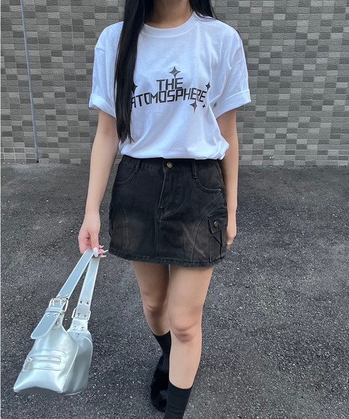 fiere(フィエール)の「フォント半袖Tシャツ(Tシャツ/カットソー・レディース・ホワイト・M/L)」の2枚目の写真