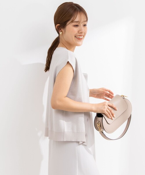 NOLLEY’S Sophi(ノーリーズソフィ)の「《手洗い可能》総針Vネックラメベスト(ベスト・レディース・ベージュ/ブラック/グレー・38)」の18枚目の写真