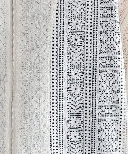 RAGEBLUE（レイジブルー）の「透かし柄レースジップシャツ（シャツ/ブラウス・メンズ・ブラック/ホワイト・MEDIUM/LARGE）」の20枚目の写真