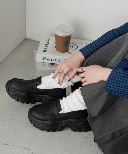 yellow ローファー厚底WEISS PLATFORM LOAFERS - メルカリ