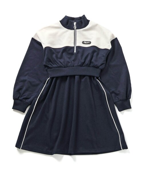 algy(アルジー)の「【ACTIVE・吸水速乾】ジャージワンピ(ワンピース・キッズ・ネイビー/ピンク・XXX-SMALL/XX-SMALL/X-SMALL/MEDIUM/SMALL)」の1枚目の写真