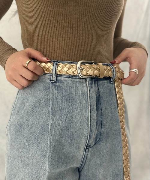 Burner（バーナー）の「【CHI SELECT】belt　ロング メッシュ ベルト chi-belt-00649（ベルト・メンズ・キャメル/ブラック/ダークブラウン/オリーブ系/ゴールド系その他2/ブラウン系その他/ホワイト系その他/レッド系その他/ライトグレー/ダークネイビー/シルバー系その他/ゴールド系その他・FREE）」の5枚目の写真