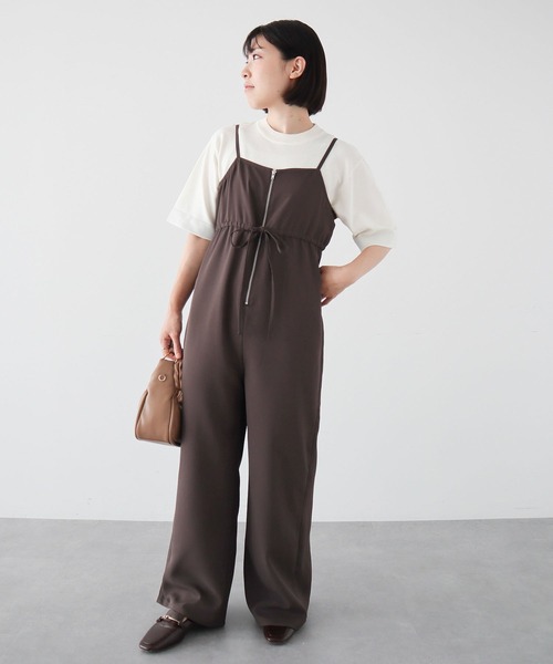 Green　Parks（グリーンパークス）の「ウエストリボンサロペット（サロペット/オーバーオール・レディース・グレー/ブラック・FREE）」の12枚目の写真