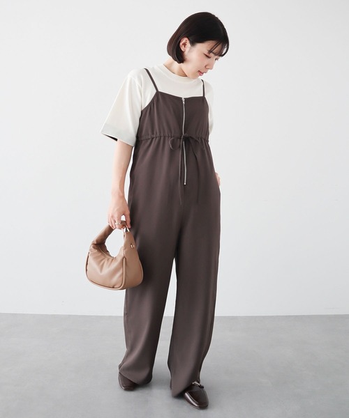 Green　Parks（グリーンパークス）の「ウエストリボンサロペット（サロペット/オーバーオール・レディース・グレー/ブラック・FREE）」の13枚目の写真