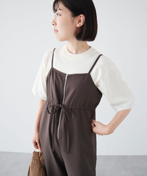 Green　Parks（グリーンパークス）の「ウエストリボンサロペット（サロペット/オーバーオール・レディース・グレー/ブラック・FREE）」の15枚目の写真