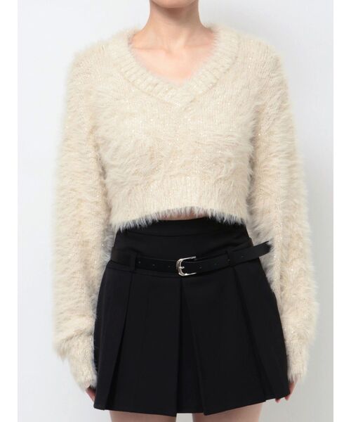 EMODA(エモダ)の「シャギーシークインズニット(ニット/セーター・レディース・ライトブルー/ブラック/アイボリー/グレー・FREE)」の5枚目の写真