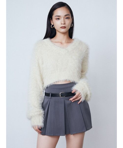 EMODA(エモダ)の「シャギーシークインズニット(ニット/セーター・レディース・ライトブルー/ブラック/アイボリー/グレー・FREE)」の13枚目の写真