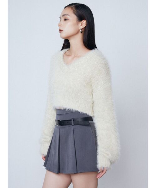 EMODA(エモダ)の「シャギーシークインズニット(ニット/セーター・レディース・ライトブルー/ブラック/アイボリー/グレー・FREE)」の15枚目の写真