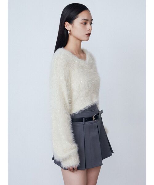 EMODA(エモダ)の「シャギーシークインズニット(ニット/セーター・レディース・ライトブルー/ブラック/アイボリー/グレー・FREE)」の16枚目の写真