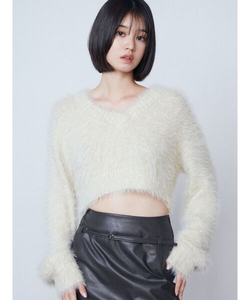 EMODA(エモダ)の「シャギーシークインズニット(ニット/セーター・レディース・ライトブルー/ブラック/アイボリー/グレー・FREE)」の20枚目の写真