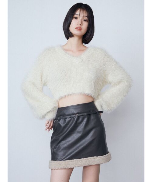 EMODA(エモダ)の「シャギーシークインズニット(ニット/セーター・レディース・ライトブルー/ブラック/アイボリー/グレー・FREE)」の21枚目の写真