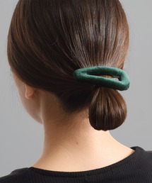 レザーヘアピン　グリーン （はる） acc-60954.jpg