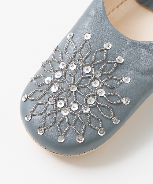 collex(コレックス)の「ビーズバブーシュ(ルームシューズ/スリッパ・レディース・グレー/グレイッシュブルー/ブラック・フリー)」の17枚目の写真