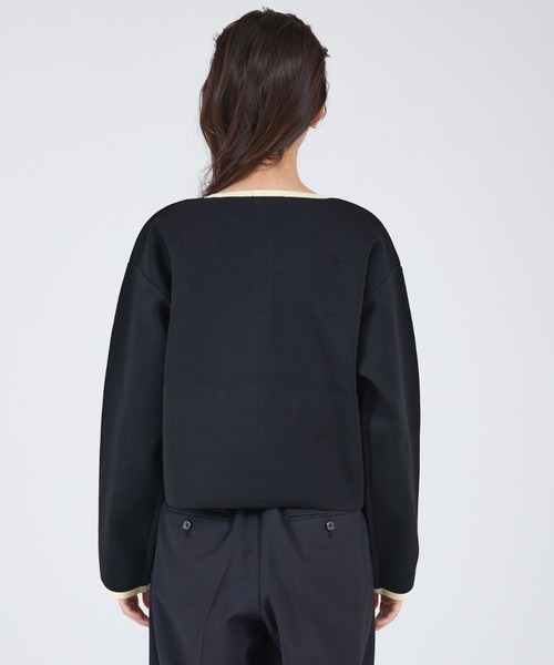 qualite scape（カリテ スケープ）の「ミラノリブカーディガン（ニット/セーター・レディース・ブラック/オフホワイト・フリー）」の9枚目の写真