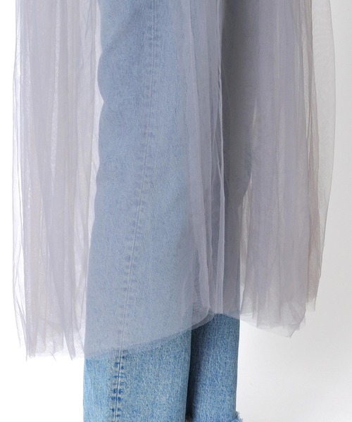 Three Four Time(スリーフォータイム)の「チュールロングジレ(カーディガン/ボレロ・レディース・グレー/アイボリー/ブラック・FREE)」の22枚目の写真