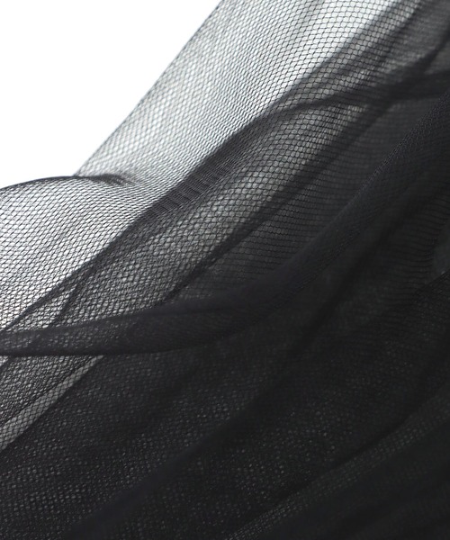 Three Four Time(スリーフォータイム)の「チュールロングジレ(カーディガン/ボレロ・レディース・グレー/アイボリー/ブラック・FREE)」の17枚目の写真