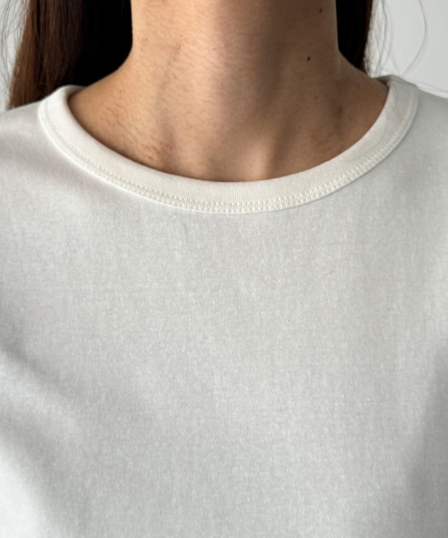 CANAL JEAN（キャナルジーン）の「El mar　コットンストレッチロングTシャツ（Tシャツ/カットソー・レディース・アイボリー/ライトグレー/チャコールグレー/ブラック/ネイビー・ONE SIZE）」の16枚目の写真