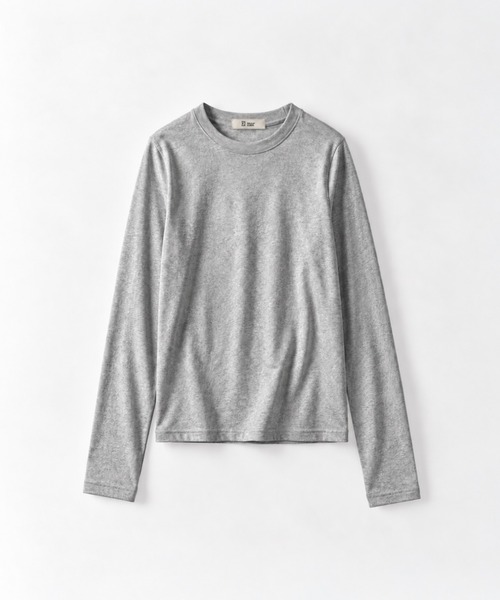 CANAL JEAN(キャナルジーン)の「El mar コットンストレッチロングTシャツ(Tシャツ/カットソー・レディース・アイボリー/ライトグレー/チャコールグレー/ブラック/ネイビー/ヘザーグレー・ONE SIZE)」の12枚目の写真
