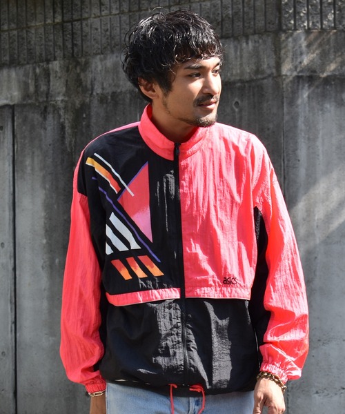 ASICS（アシックス）の「【ヴィンテージ古着】Asics フルジップ ジャケット（ブルゾン・メンズ・ブラック・LARGE）」の2枚目の写真