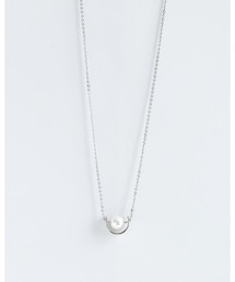 KOBE LETTUCE（コウベレタス）の「半月モチーフプレートパールネックレス（ネックレス）」