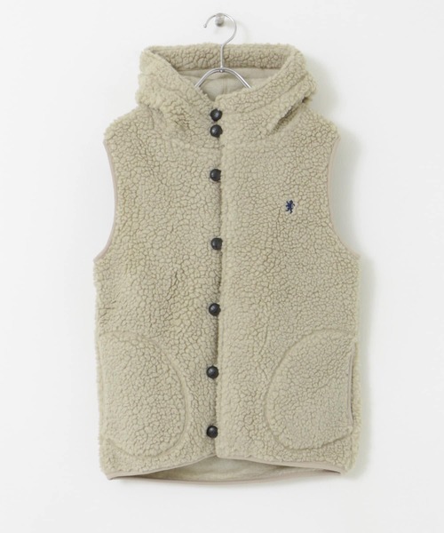 GYMPHLEX（ジムフレックス）の「GYMPHLEX　BOA HOODED VEST（その他アウター・レディース・ネイビー/ブラウン/アイボリー/ライトベージュ・14）」の3枚目の写真