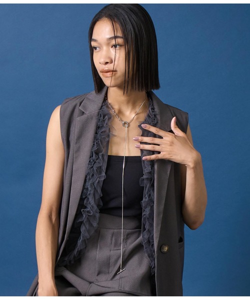 Settimissimo（セッティミッシモ）の「金属アレルギー対応ステンレスMIXチェーンロングラリエットネックレス（ネックレス・レディース・シルバー/ゴールド・FREE）」の3枚目の写真