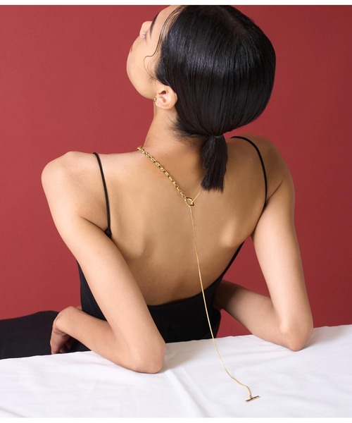 Settimissimo（セッティミッシモ）の「金属アレルギー対応ステンレスMIXチェーンロングラリエットネックレス（ネックレス・レディース・シルバー/ゴールド・FREE）」の7枚目の写真