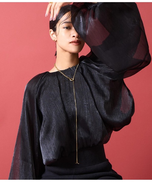 Settimissimo（セッティミッシモ）の「金属アレルギー対応ステンレスMIXチェーンロングラリエットネックレス（ネックレス・レディース・シルバー/ゴールド・FREE）」の9枚目の写真