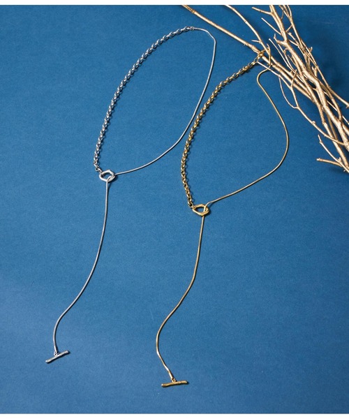 Settimissimo（セッティミッシモ）の「金属アレルギー対応ステンレスMIXチェーンロングラリエットネックレス（ネックレス・レディース・シルバー/ゴールド・FREE）」の10枚目の写真