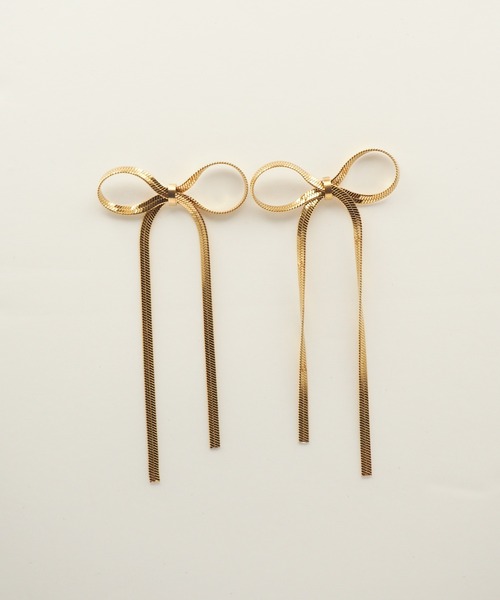 ciite' surgical stainless(シーテサージカルステンレス)の「【 金属アレルギー対応 】リボンピアス サージカルステンレス (両耳用)(ピアス(両耳用)・レディース・シルバー/ゴールド・FREE)」の11枚目の写真