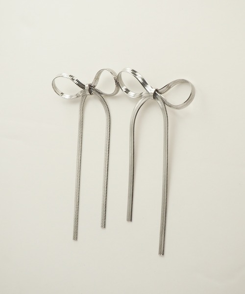 ciite' surgical stainless(シーテサージカルステンレス)の「【 金属アレルギー対応 】リボンピアス サージカルステンレス (両耳用)(ピアス(両耳用)・レディース・シルバー/ゴールド・FREE)」の12枚目の写真