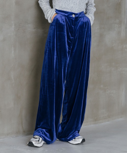 LIENCOEUR(リアンクール)の「ベロアストレートパンツ(その他パンツ・レディース・ベージュ/ブラック/ブルー・FREE)」の16枚目の写真