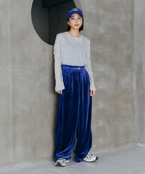 LIENCOEUR(リアンクール)の「ベロアストレートパンツ(その他パンツ・レディース・ベージュ/ブラック/ブルー・FREE)」の11枚目の写真