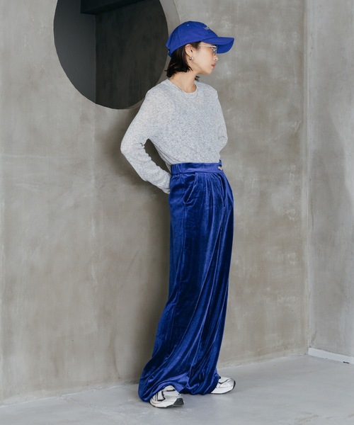 LIENCOEUR(リアンクール)の「ベロアストレートパンツ(その他パンツ・レディース・ベージュ/ブラック/ブルー・FREE)」の13枚目の写真