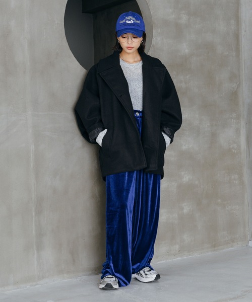 LIENCOEUR(リアンクール)の「ベロアストレートパンツ(その他パンツ・レディース・ベージュ/ブラック/ブルー・FREE)」の7枚目の写真