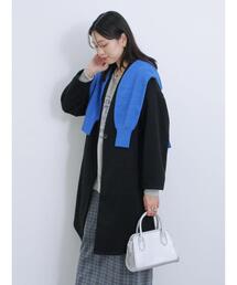 Samansa Mos2 blue | マルチスタイルVネックコート(その他アウター)