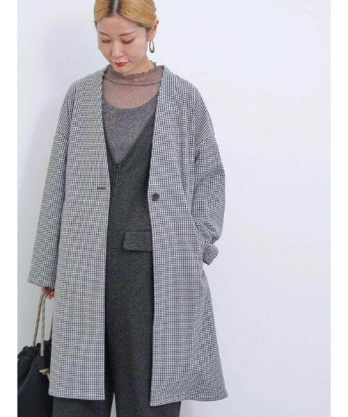 Samansa Mos2 blue（サマンサモスモスブルー）の「マルチスタイルVネックコート（その他アウター・レディース・ブラック/カーキ/グレー/オフホワイト・L/M）」の9枚目の写真