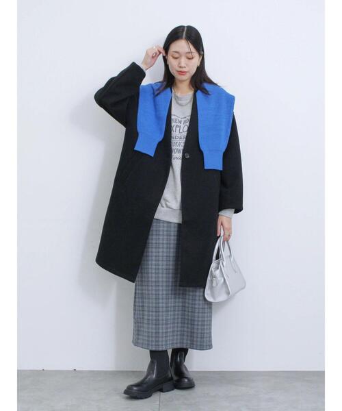 Samansa Mos2 blue（サマンサモスモスブルー）の「マルチスタイルVネックコート（その他アウター・レディース・ブラック/カーキ/グレー/オフホワイト・L/M）」の19枚目の写真