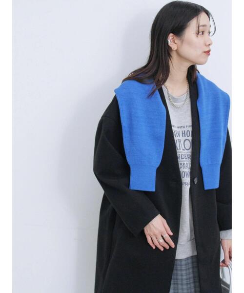 Samansa Mos2 blue（サマンサモスモスブルー）の「マルチスタイルVネックコート（その他アウター・レディース・ブラック/カーキ/グレー/オフホワイト・L/M）」の21枚目の写真