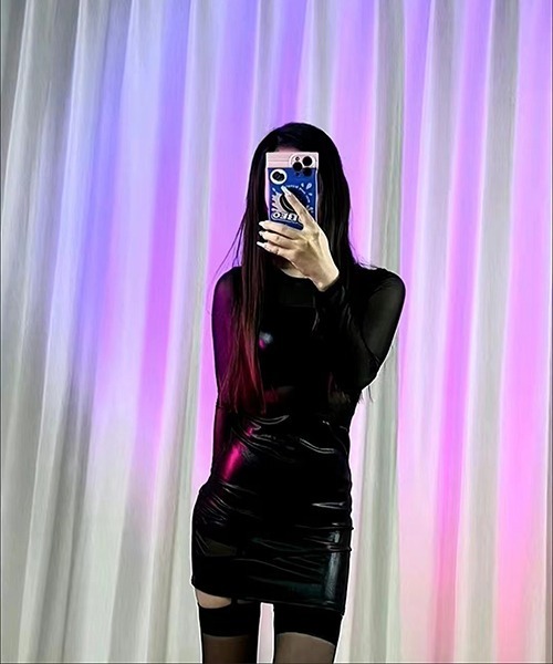 gossip!ロサンゼルス(ゴシップロサンゼルス)の「Y2K メッシュ ワンピース(ワンピース・レディース・ブラック・S/M)」の2枚目の写真