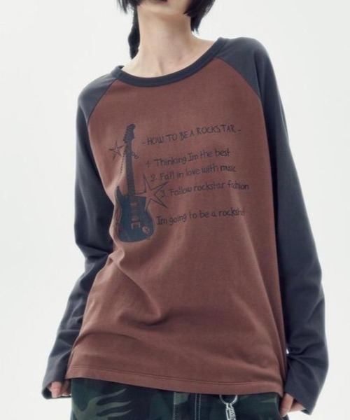 韓国ブランド runningHIGH ランニングハイ ROCKSTAR RAGLAN LONG