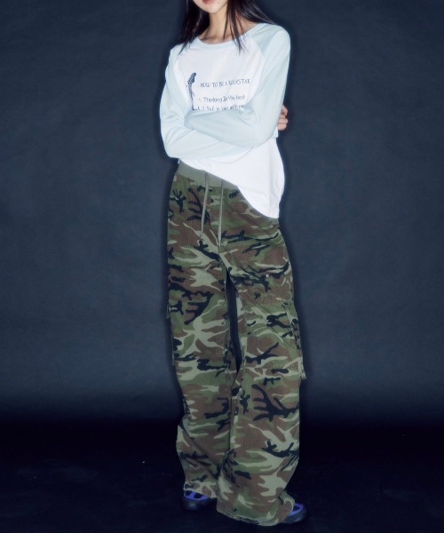 RUNNING HIGH★韓国★人気★ROCKSTAR RAGLAN LONG SLEEVE TEE A'GEM/9 × .kom 『runningHIGH/ランニングハイ』 ROCKSTAR