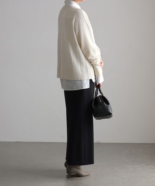 La TOTALITE（ラトータリテ）の「ウールカシミヤクルーネックプルオーバー（ニット/セーター・レディース・ラベンダー/ベージュ/ホワイト/チャコールグレー・FREE）」の20枚目の写真