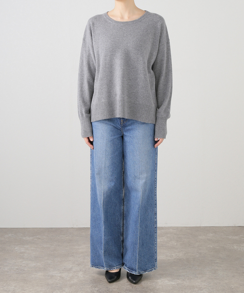 La TOTALITE（ラトータリテ）の「ウールカシミヤクルーネックプルオーバー（ニット/セーター・レディース・ラベンダー/ベージュ/ホワイト/チャコールグレー・FREE）」の9枚目の写真