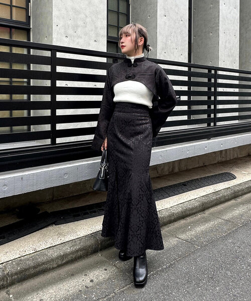 Mavie..7（メヴィセットゥ）の「【Mavie..7】ボレロブラウス+ボトルネックニット（シャツ/ブラウス・レディース・ブラック・FREE）」の12枚目の写真