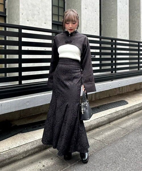 Mavie..7（メヴィセットゥ）の「【Mavie..7】ボレロブラウス+ボトルネックニット（シャツ/ブラウス・レディース・ブラック・FREE）」の14枚目の写真