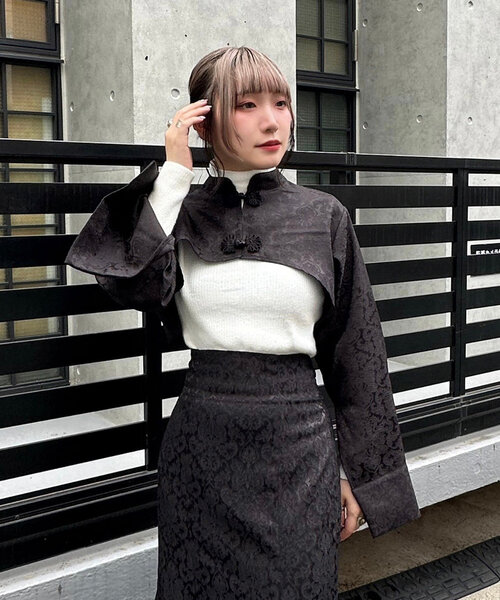 Mavie..7（メヴィセットゥ）の「【Mavie..7】ボレロブラウス+ボトルネックニット（シャツ/ブラウス・レディース・ブラック・FREE）」の15枚目の写真